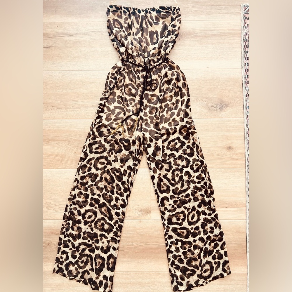 New Leopard cheetah animal strapless cocktail - Picture 2 of 2